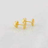 Crown Stud Earrings 0.75g / in / 5.8mm 18K Yellow Gold