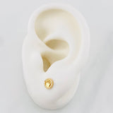 Stud Earrings Corona 0.7g / in / 5.8mm Yellow Gold 18K