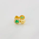 Stud Earrings Halo Circle 0.95g / in / 6.2mm Yellow Gold 18K