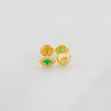 Stud Earrings Dense Eyes 0.65g / in / 4.6mm Yellow Gold 18K