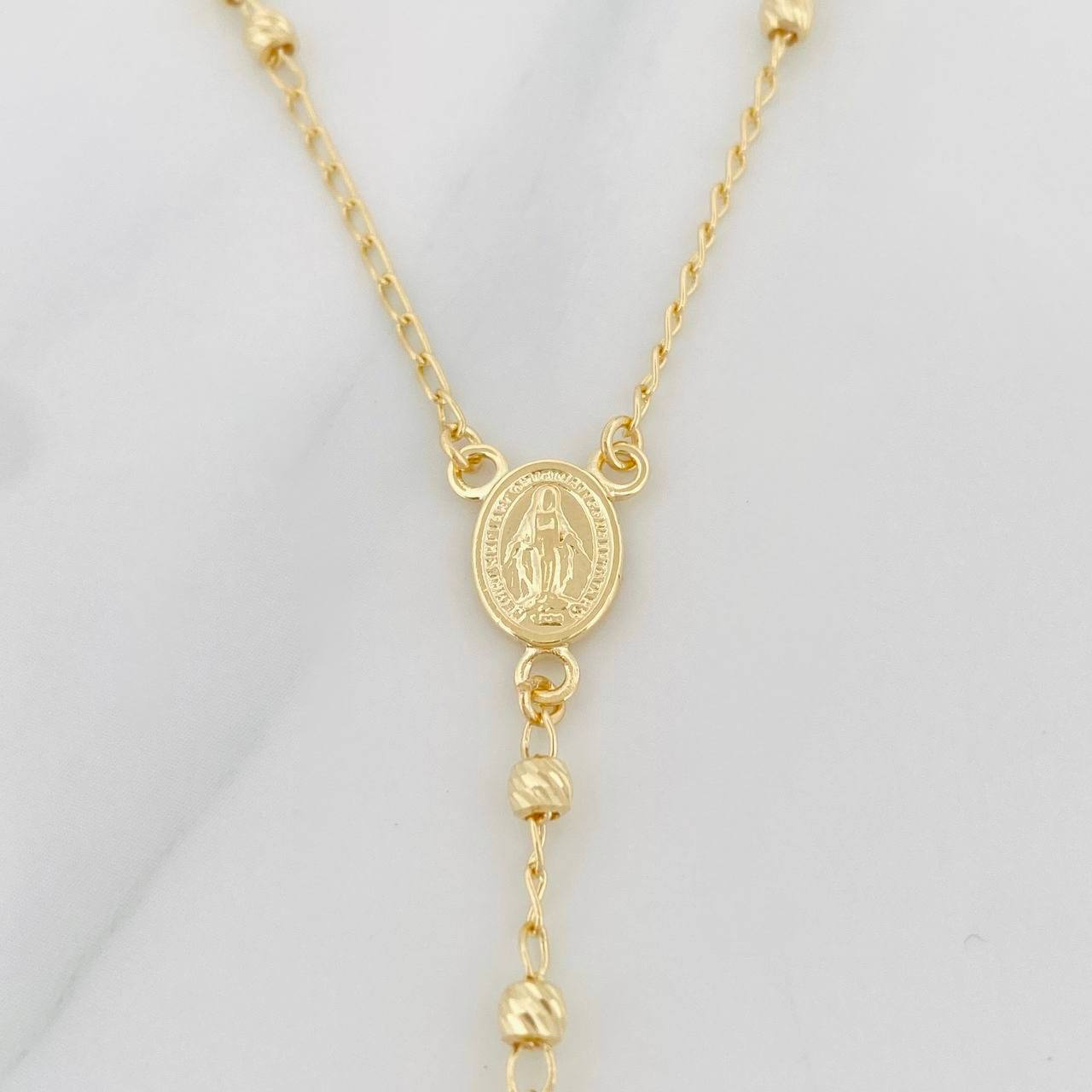Rosario Virgen Milagrosa 6.15g / 22 in / 3mm Oro Amarillo 18K
