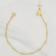 Pulso Denario Espiga Virgen Milagrosa 2.35g / 8 3/4 in / 3mm Oro Amarillo 18K