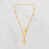 Pulso Denario Espiga Virgen Milagrosa 2.35g / 8 3/4 in / 3mm Oro Amarillo 18K