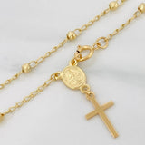 Pulso Denario Espiga Virgen Milagrosa 2.35g / 8 3/4 in / 3mm Oro Amarillo 18K