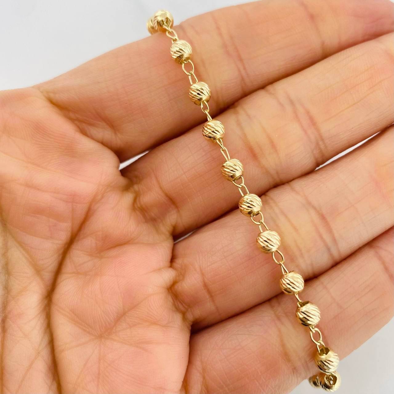 Pulso Militar 3.05g / 7 1/2 in / 4mm Oro Amarillo 18K