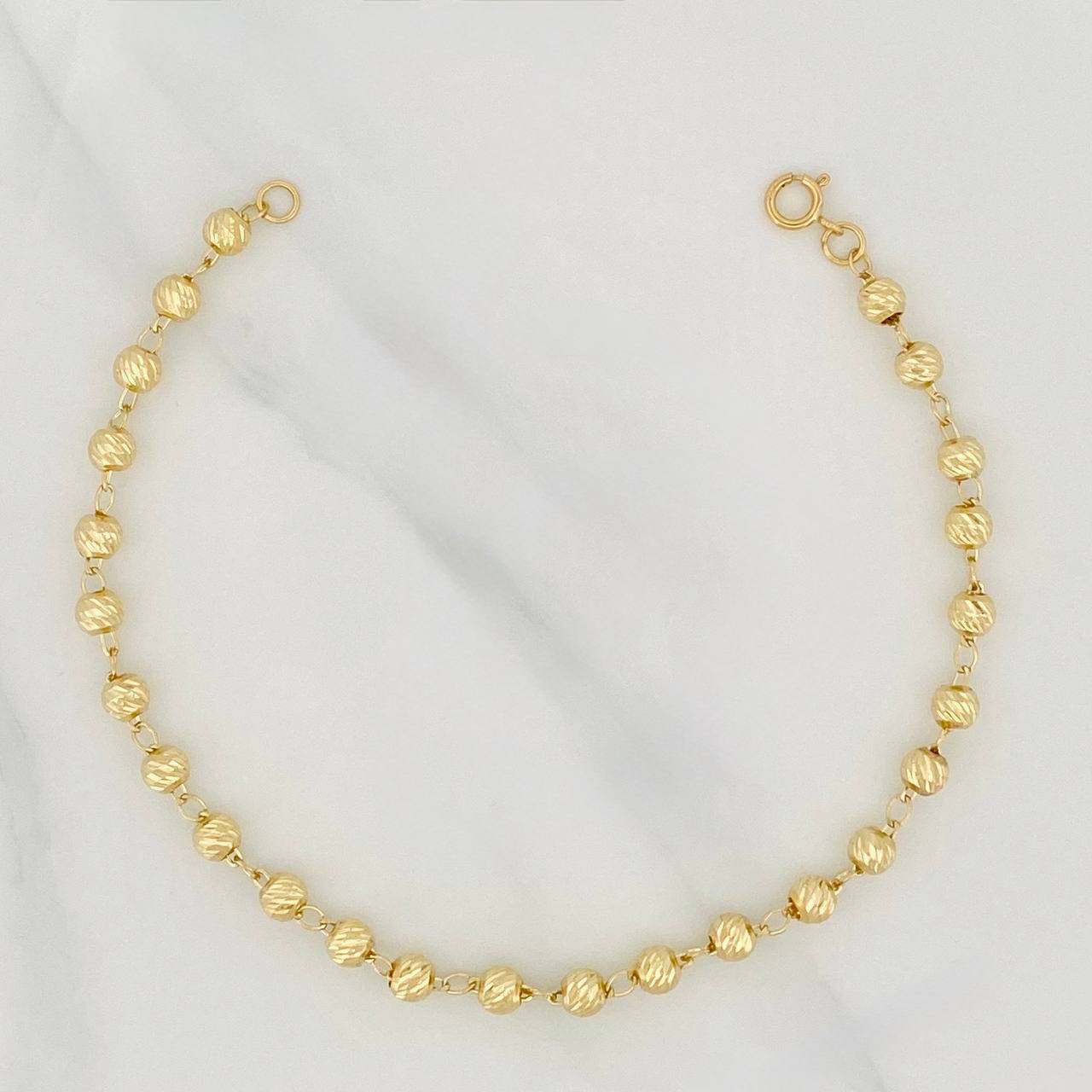Pulso Militar 3.05g / 7 1/2 in / 4mm Oro Amarillo 18K