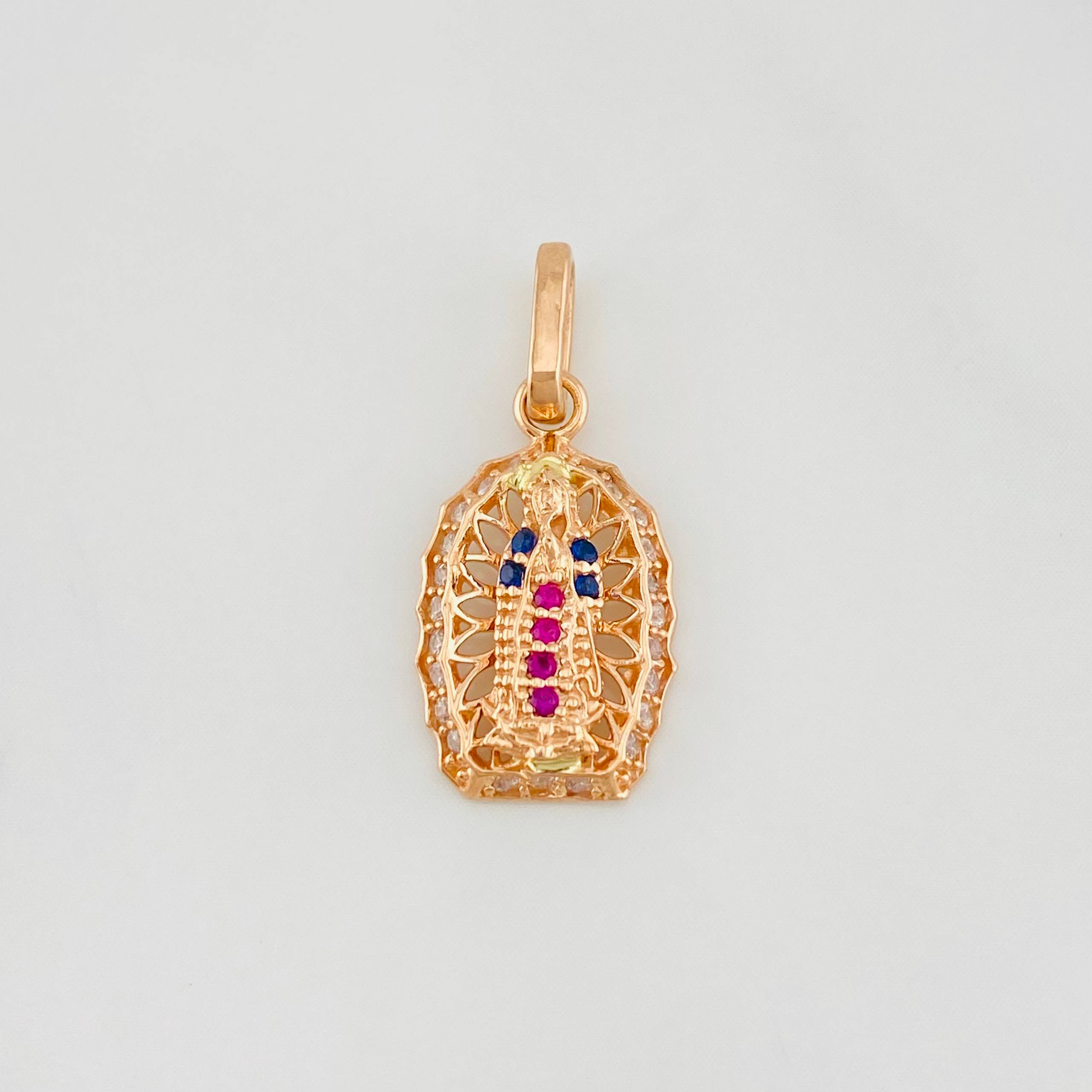 Dije Virgen de Guadalupe 1.45g / 3/4 in Oro Rosa 18K
