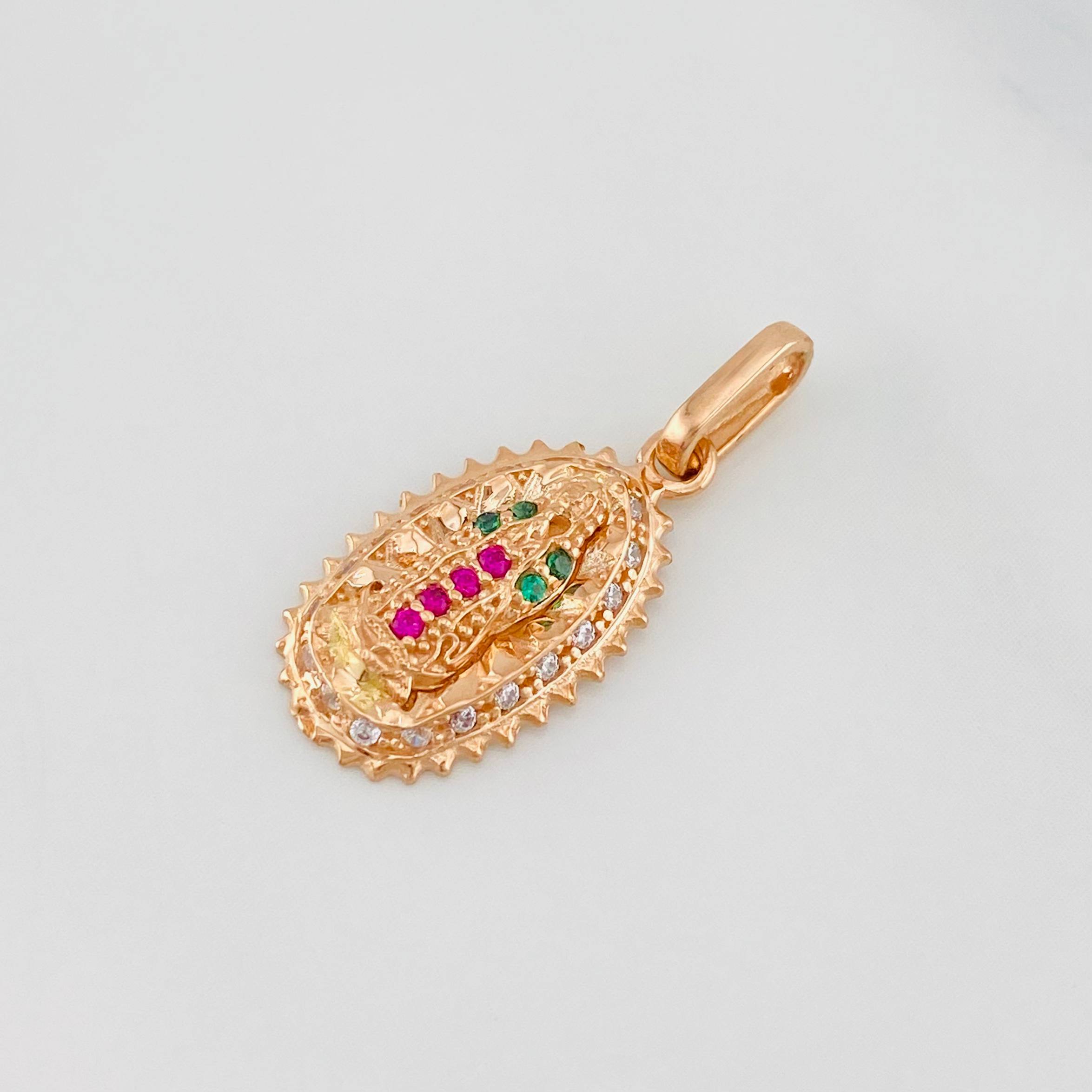 Dije Virgen de Guadalupe 1.45g / 3/4 in Oro Rosa 18K