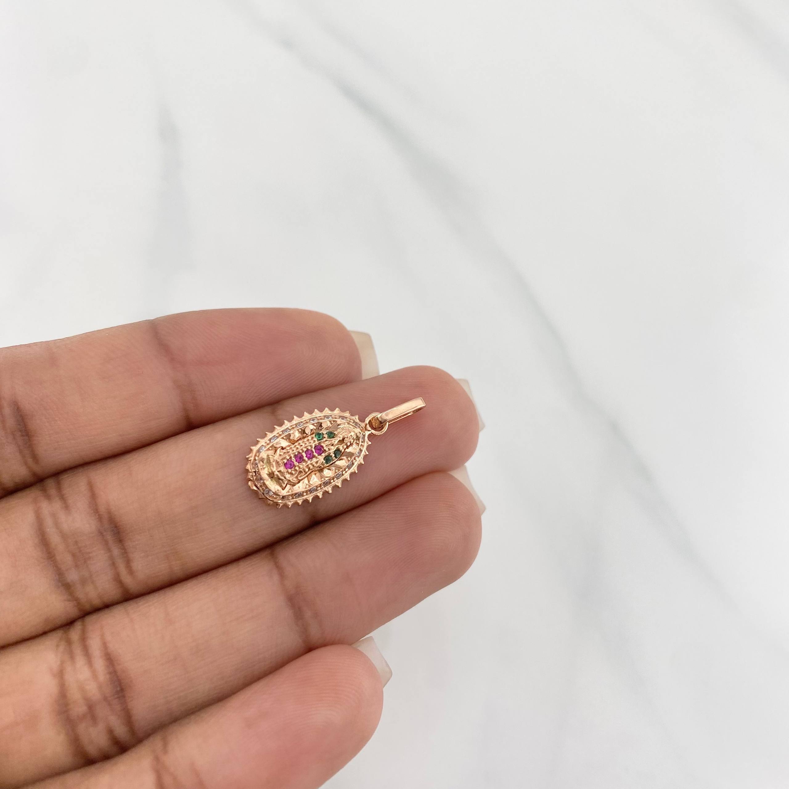 Dije Virgen de Guadalupe 1.45g / 3/4 in Oro Rosa 18K