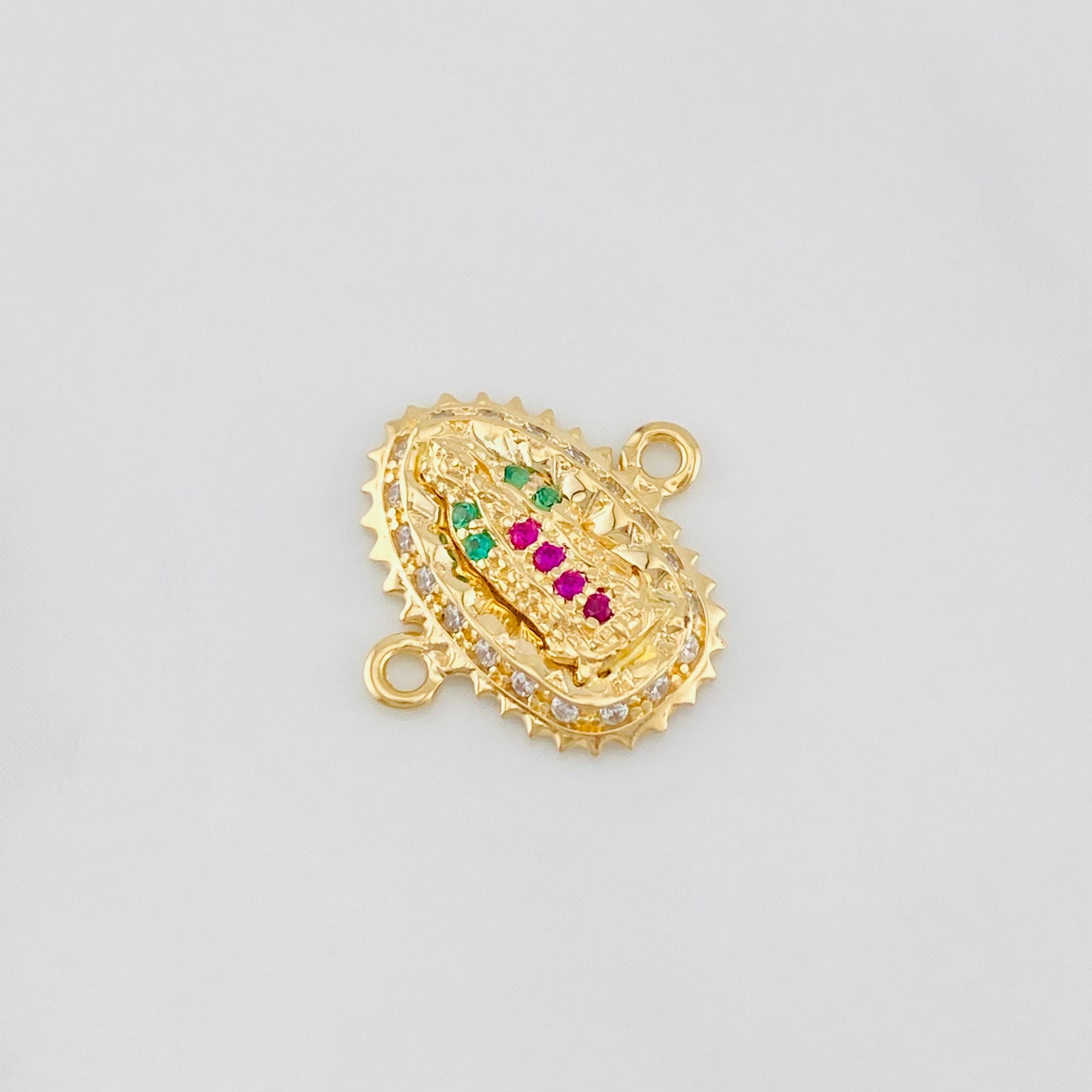 Herraje Virgen de Guadalupe 1.3g / 1/2 in Oro Rosa 18K