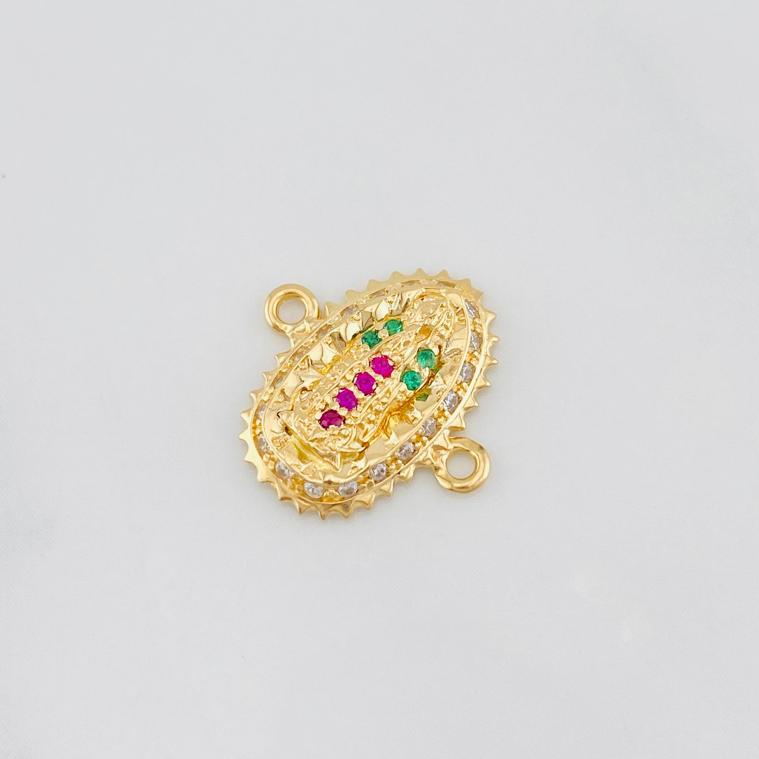 Herraje Virgen de Guadalupe 1.3g / 1/2 in Oro Rosa 18K