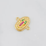 Herraje Virgen de Guadalupe 1.3g / 1/2 in Oro Rosa 18K