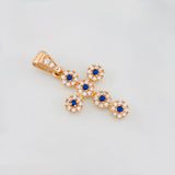 Dije Cruz Tupida 1.95g / 3/4 in Oro Rosa 18K