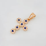 Dije Cruz Tupida 1.95g / 3/4 in Oro Rosa 18K