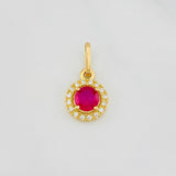 Dije Halo Circulo 1.15g / 1/2 in Oro Amarillo 18K