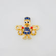Charm Duck Money Bag 1.6g / 1/2 in Three Golds 18K