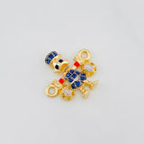 Charm Duck Money Bag 1.6g / 1/2 in Three Golds 18K