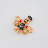 Charm Duck Money Bag 1.65g / 1/2 in Three Golds 18K