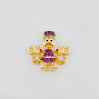 Herraje Pato Bolsa Dinero 1.7g / 1/2 in Tres Oros 18K