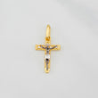 Dije Cruz Cristo 0.9g / 3/4 in Tres Oros 18K