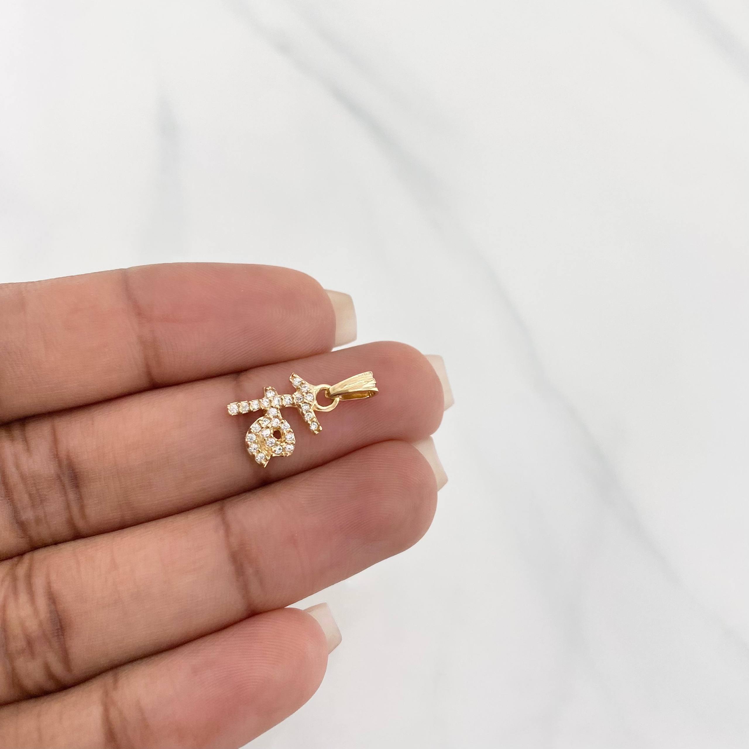 Pendant Faith 1.1g / 1/2 in Yellow Gold 18K
