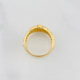 Anillo Corona 3.65g / T5 3/4 Dos Oros Amarillo Blanco 18K