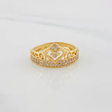 Anillo Corona Corazon 2.75g / T6 1/4 Oro Amarillo 18K