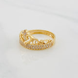 Anillo Corona Corazon 2.75g / T6 1/4 Oro Amarillo 18K