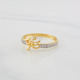 Anillo Fe 1.6g / T6 1/4 Dos Oros Amarillo Blanco 18K