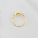 Anillo Fe 1.6g / T6 1/4 Dos Oros Amarillo Blanco 18K