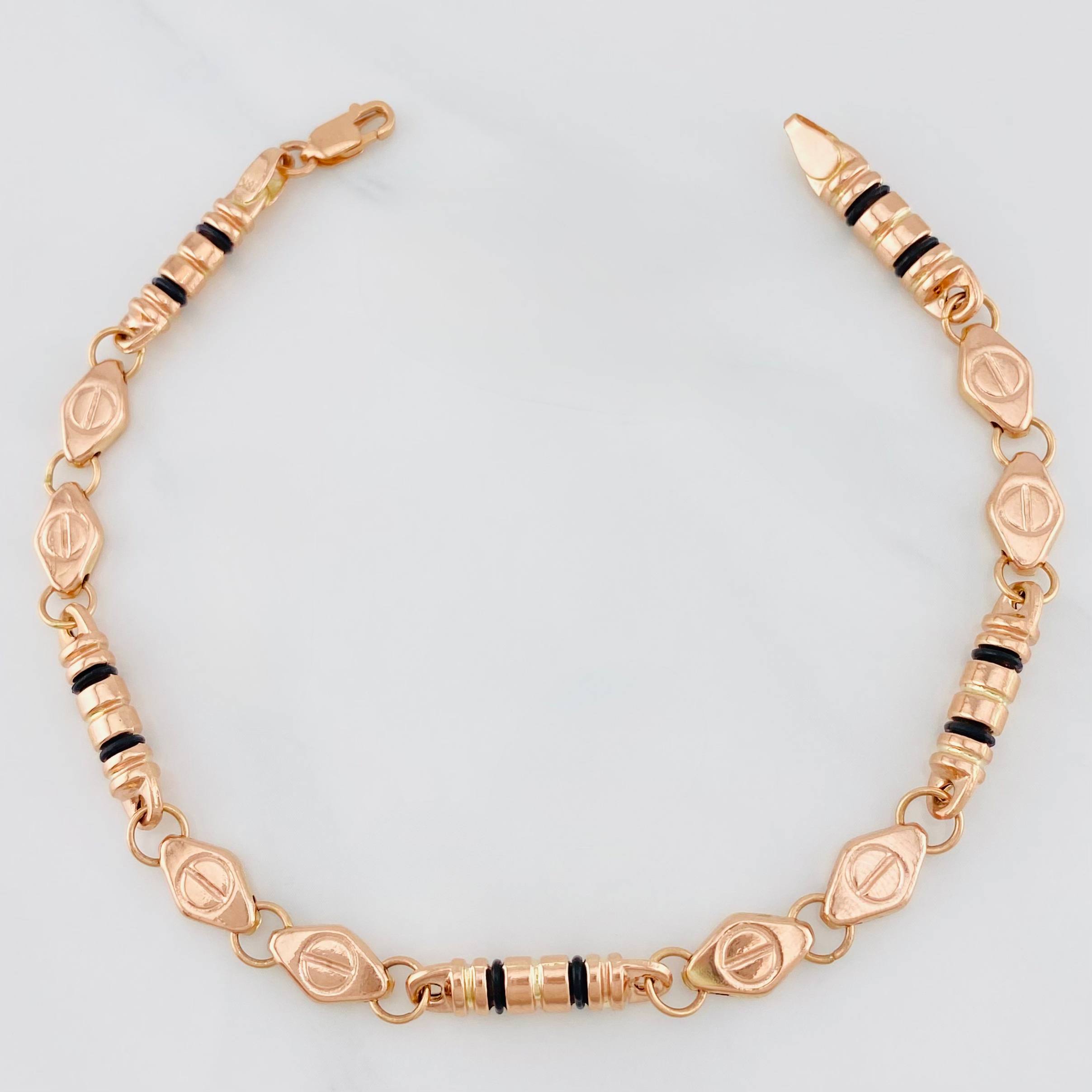 Pulso Rustico Tornillo 6.9g / 8 3/4 in / 6.18mm Oro Rosa 18K
