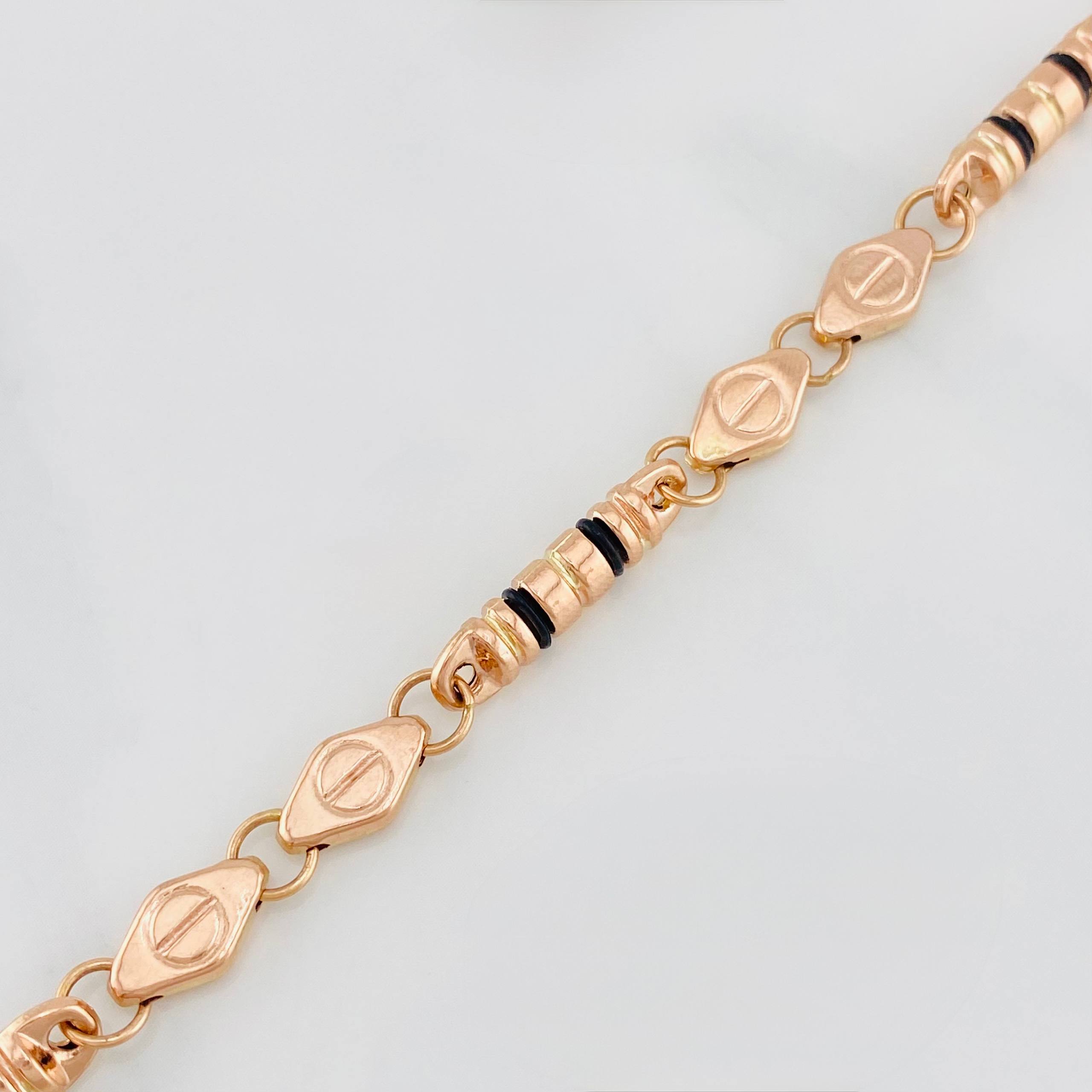 Pulso Rustico Tornillo 6.9g / 8 3/4 in / 6.18mm Oro Rosa 18K