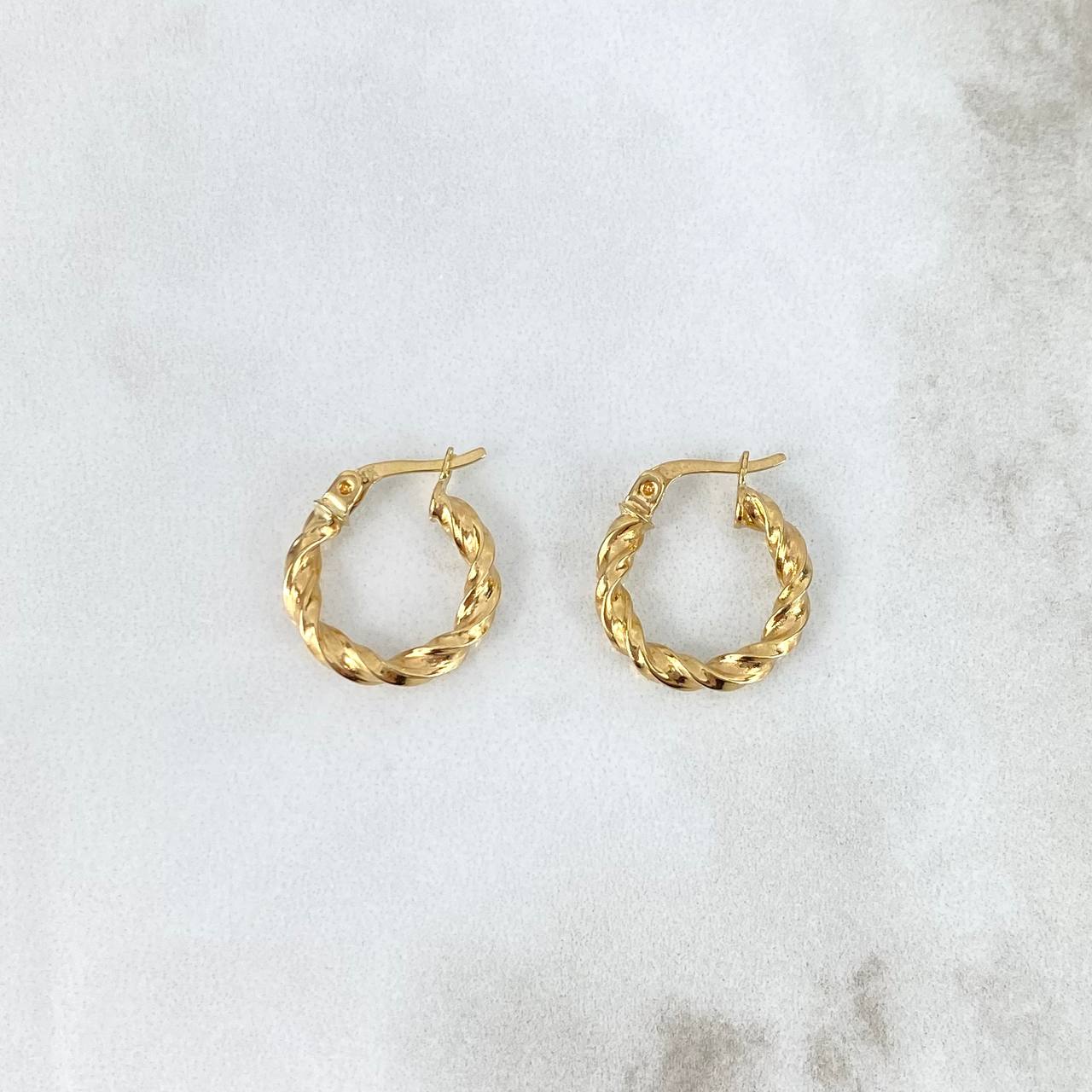 Hoop Earrings Pupi 2.7gr / 2cm / 18K Yellow Gold