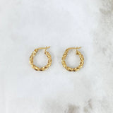 Hoop Earrings Pupi 2.7gr / 2cm / 18K Yellow Gold