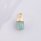 Rough Emerald Pendant 1.55g / 3/4 in Yellow Gold 18K
