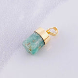 Rough Emerald Pendant 1.55g / 3/4 in Yellow Gold 18K