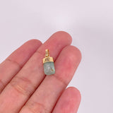 Pendant Rough Emerald 1.1g / 3/4 in Yellow Gold 18K