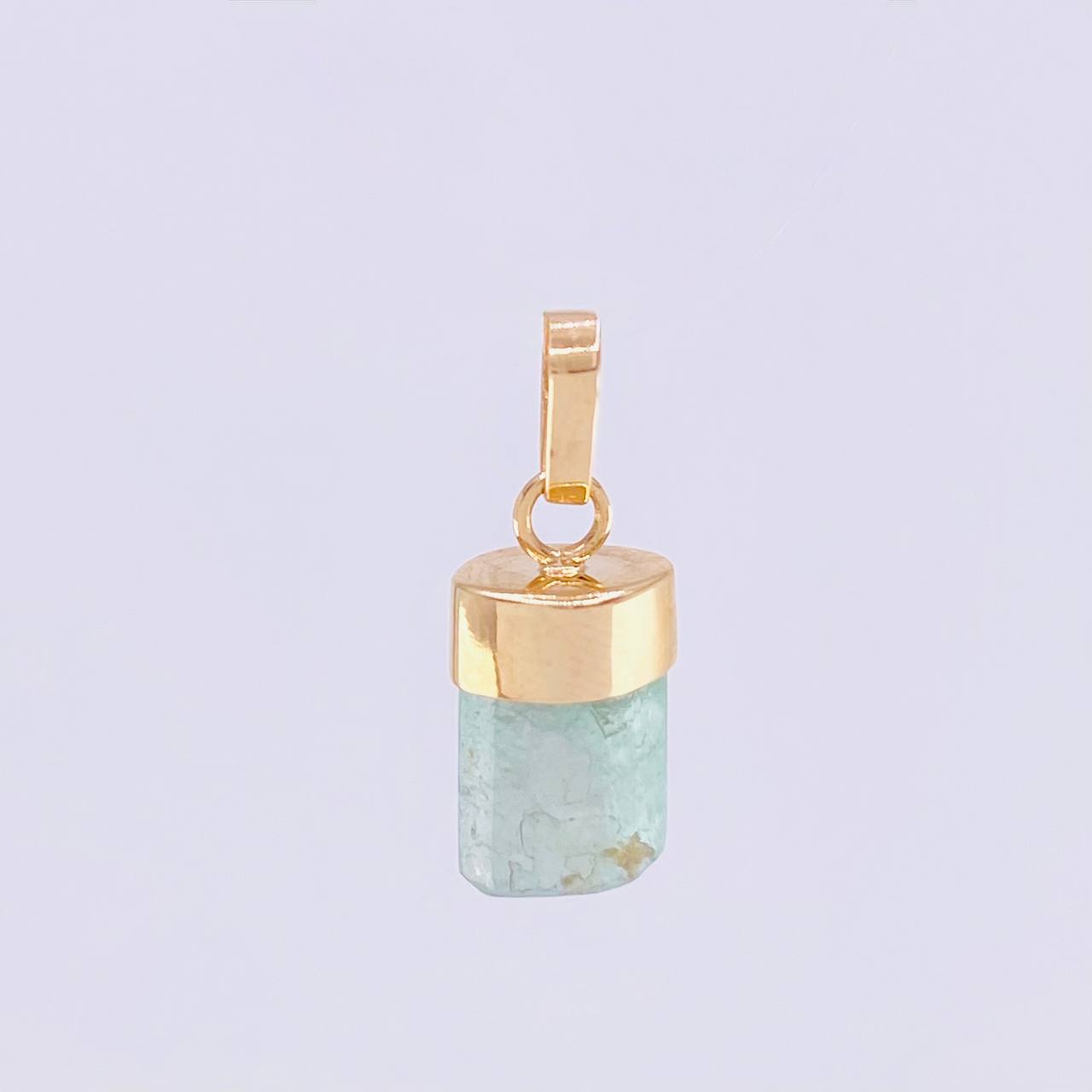 Pendant Rough Emerald 1.1g / 3/4 in Yellow Gold 18K