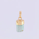 Pendant Rough Emerald 1.1g / 3/4 in Yellow Gold 18K