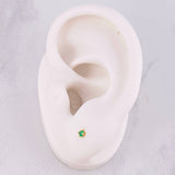Topos Cuatro Garras Esmeraldas 17pts 0.7g / in / 2.2mm Oro Amarillo 18K