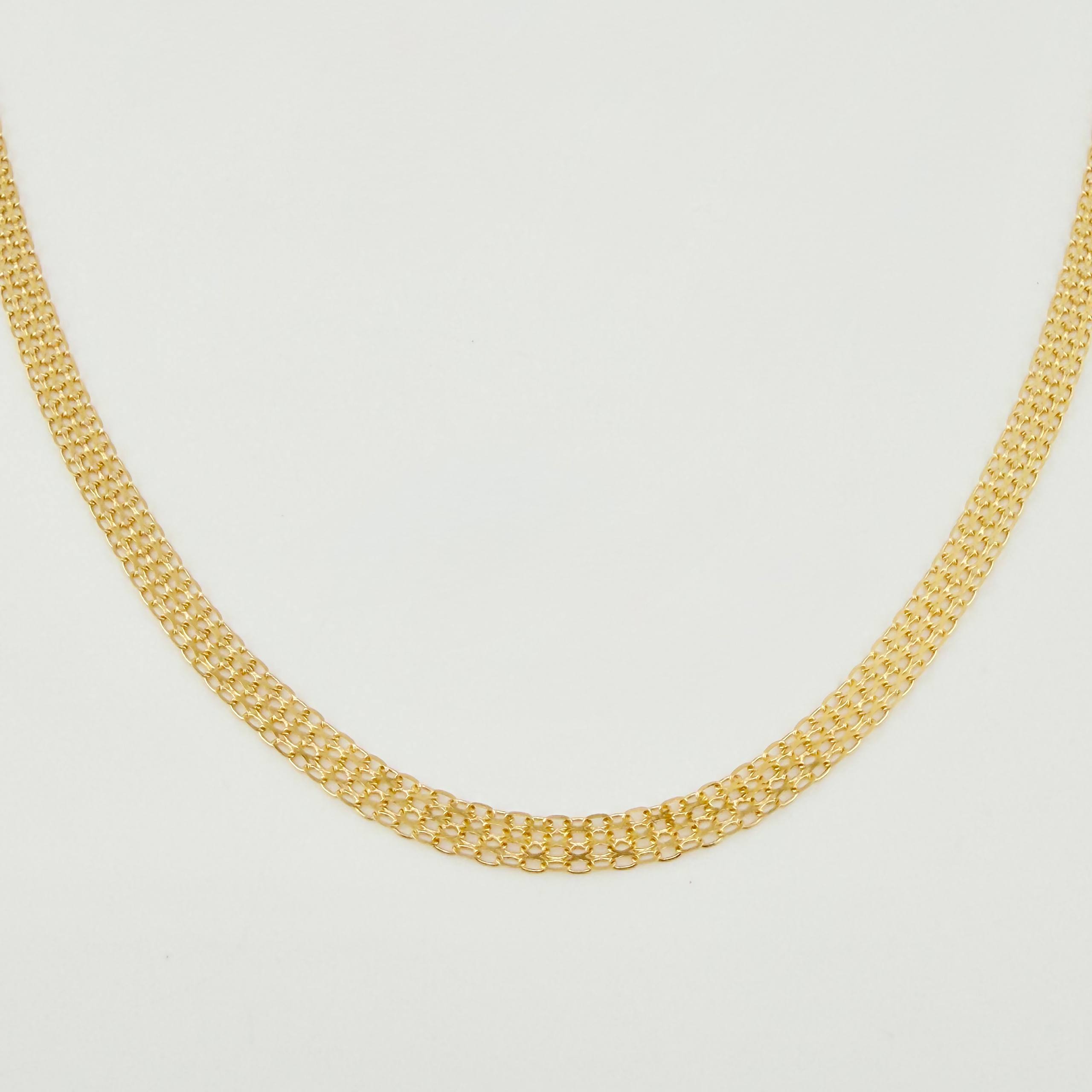 Bismark Chain 5.6gr / 23 1/2 in / 3.5mm Yellow Gold +1 18K *