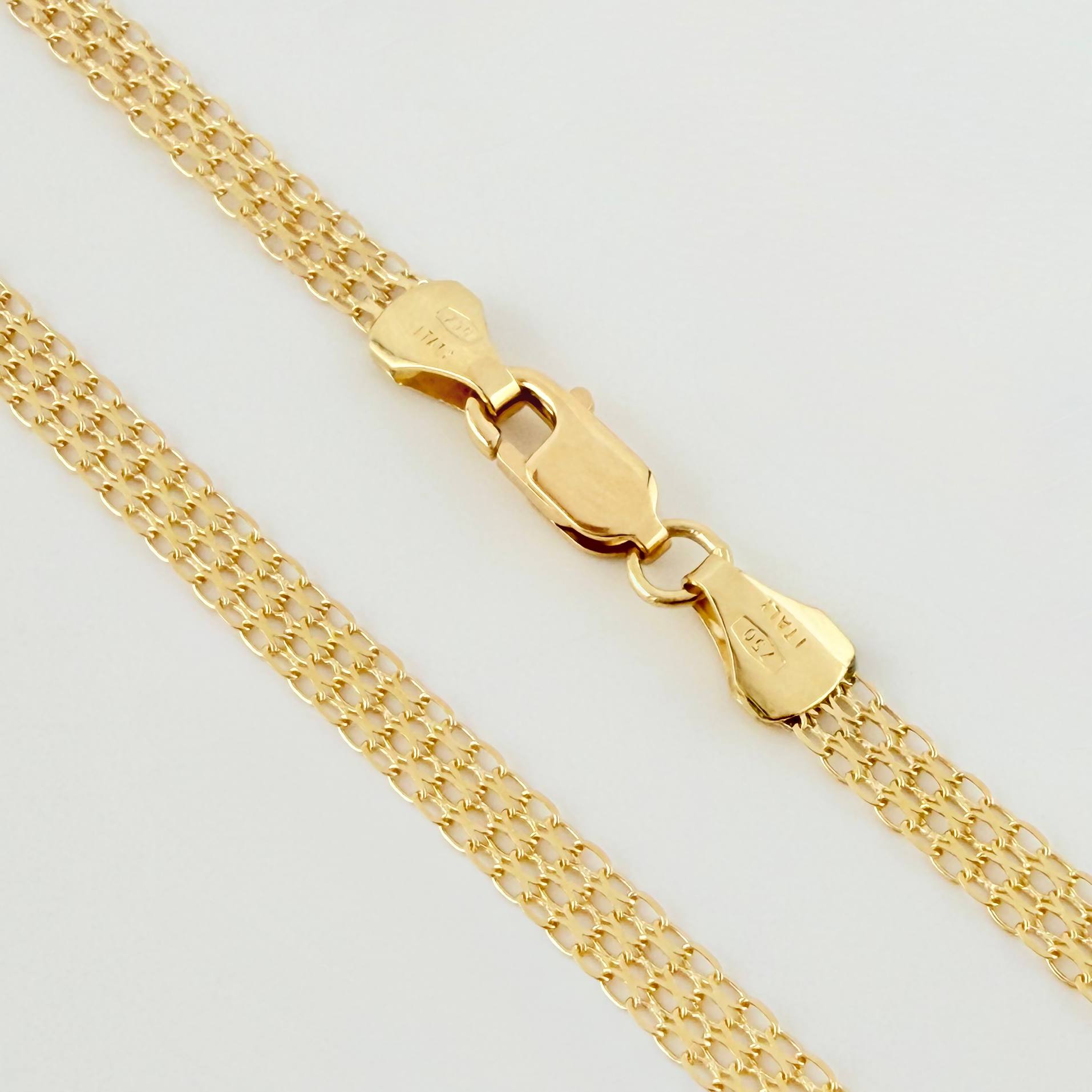 Bismark Chain 5.6gr / 23 1/2 in / 3.5mm Yellow Gold +1 18K *