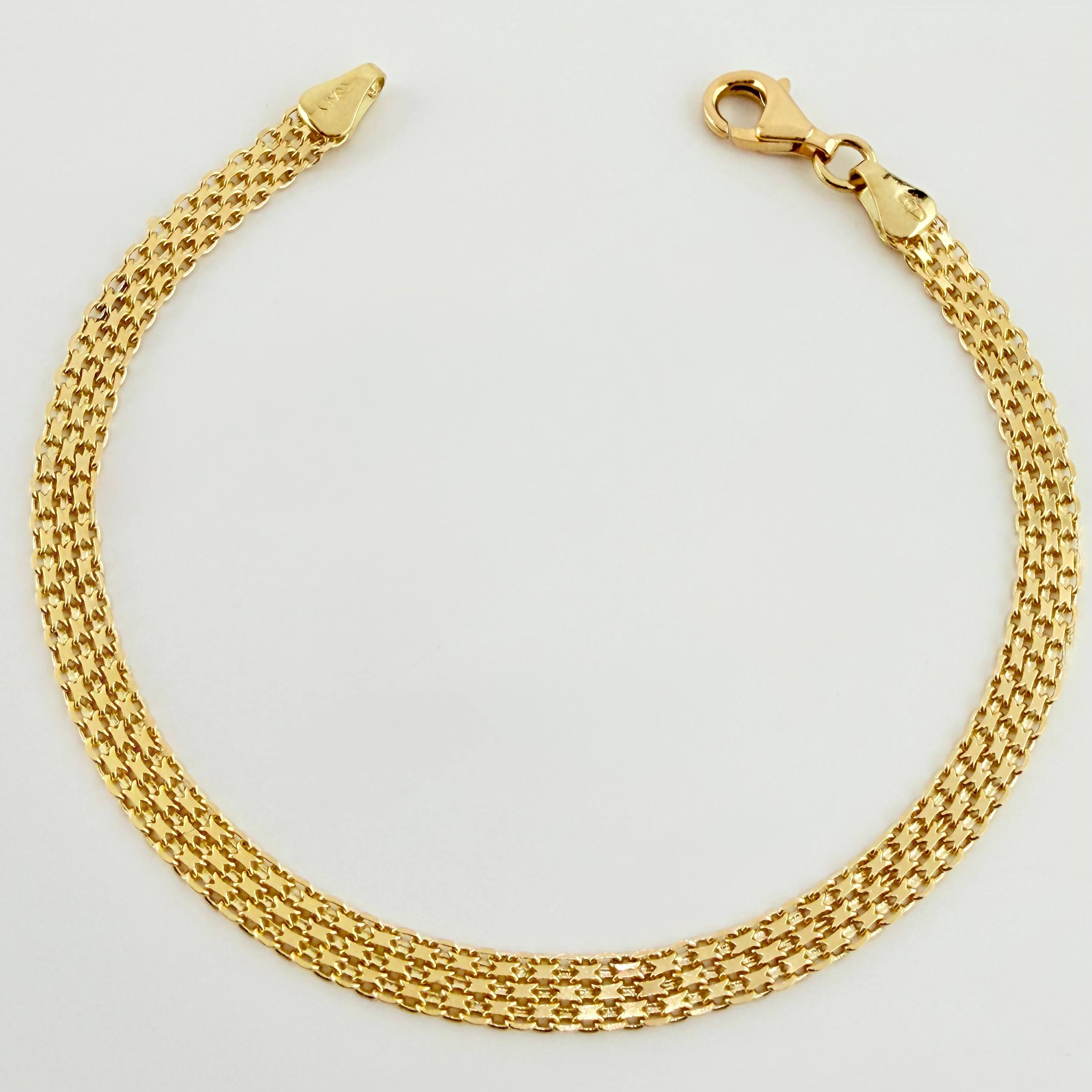 Bismark Bracelet 5.2gr / 7 1/4 in / 4.5mm Yellow Gold +1 18K ©