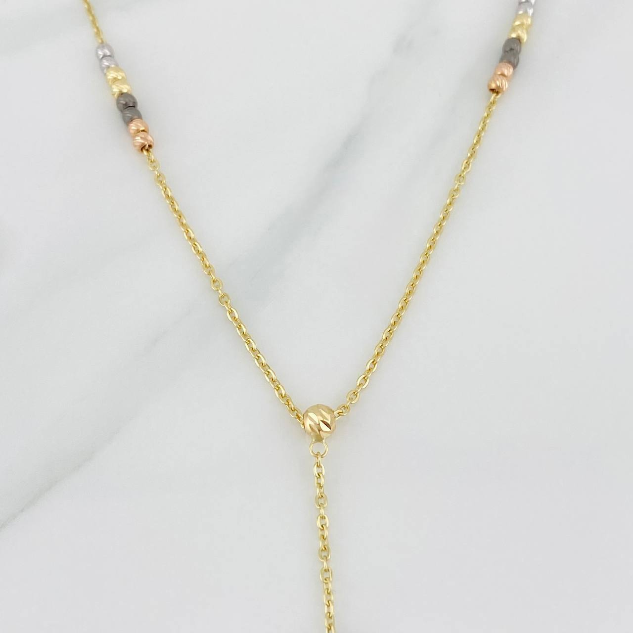 Rosario Cruz 4g / 16 in / 4mm Tres Oros 18K