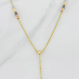 Rosario Cruz 4g / 16 in / 4mm Tres Oros 18K