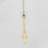 Rosario Cruz 4g / 16 in / 4mm Tres Oros 18K