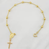 Pulso Denario Virgen Milagrosa 3.05g / 7 3/4 in / 4mm Oro Amarillo 18K