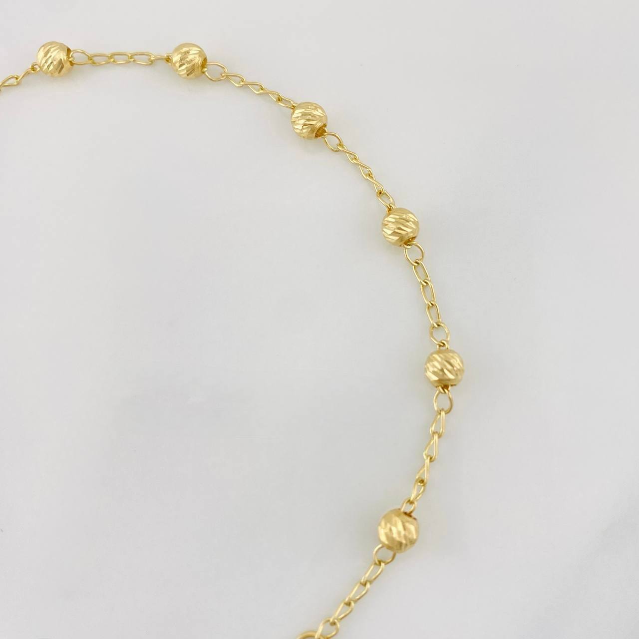 Pulso Denario Virgen Milagrosa 3.05g / 7 3/4 in / 4mm Oro Amarillo 18K