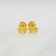 Stud Earrings Clover 0.8g / in / 6mm Yellow Gold 18K