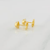 Stud Earrings Clover 0.8g / in / 6mm Yellow Gold 18K